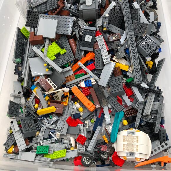 LEGO assorted bricks plates parts - 5lbs - gray brown black - Picture 2 of 8
